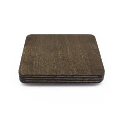 Budget ???? BarMan Counter Caddies™ - Walnut-Stained Liquor Bottle Pad - 5.5" Square - Fits 1.75 Liter Bottle ????