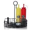 Best reviews of ???? BarMan BarConic® Condiment Caddy With Built In Merchandising Ring - Black Semi-Round ????