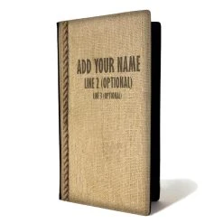 Hot Sale ???? BarMan ADD YOUR NAME - Check Presenter - Burlap ????