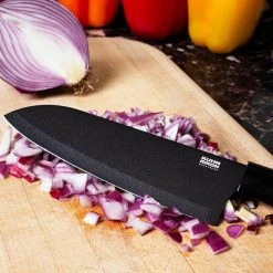 Cheapest ???? BarMan Chef’s Knife COLORI® - Black ???? -Barman Shop chef knife black scene2 700x700