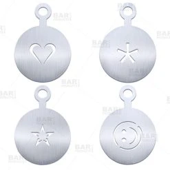 Wholesale ???? BarMan BarConic® Stainless Steel Cocktail Stencils - 4 Pack ????