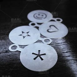 Wholesale ???? BarMan BarConic® Stainless Steel Cocktail Stencils - 4 Pack ???? -Barman Shop cocktail stencil stainless steel barconic 4 pack bpc2 700x700