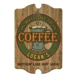 Discount ???? BarMan Custom Tavern Shaped Wood Bar Sign - Coffee ✨