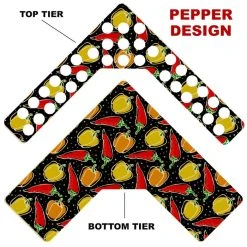 New ???? BarMan CHOOSE YOUR PATTERN - Counter Caddies™ - Corner Unit W/ K-Cup Holes ???? -Barman Shop corner caddy k pattern design peppers 1 700x700