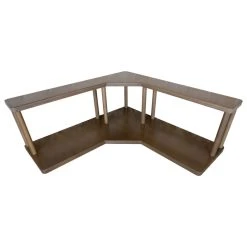 New ✔️ BarMan Counter Caddies™ - Walnut-Stained Corner Shelf - Barista Style - Available In Black And Natural Wood ????