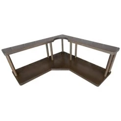 Deals ???? BarMan Counter Caddies™ - Walnut-Stained Corner Shelf - Barista Style W/ Trash Can Inset - Available In Black ⭐