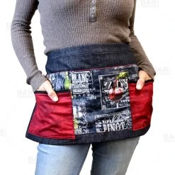 Cheap ???? BarMan Designer Apron - Wine Patchwork Pattern - 5 Compartment ✔️ -Barman Shop designer apron wine pattern bpc 1 700x700