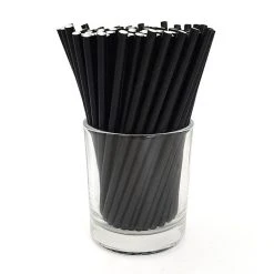 Best Sale ā¤ļø BarMan BarConicĀ® Paper Straws - Eco Friendly - 5 3/4" Solid Black - 100 Pack ????
