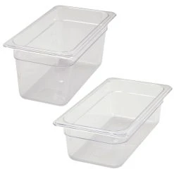 Brand new ✔️ BarMan 1/3 Size Clear Polycarbonate Food Pans With Lids (Various Sizes) ????
