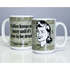 Coupon ???? BarMan Kolorcoat™ 15oz. Ceramic Coffee Mug – “Time To Be Drunk” ????